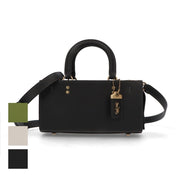 COACH ハンドバッグ ローグバッグ26 ホワイト ブラック グリーン ストラップ付 CU047