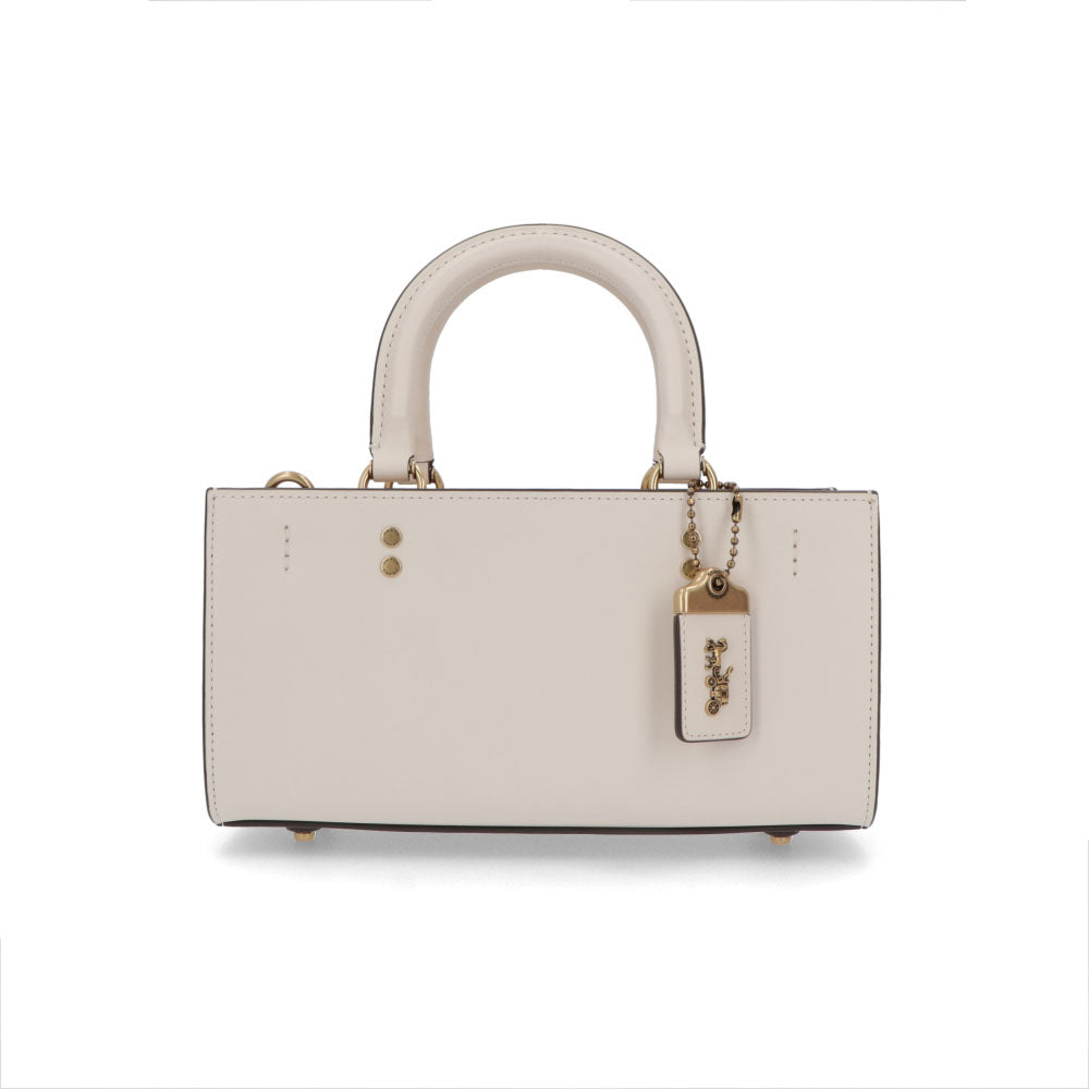 COACH ハンドバッグ ローグバッグ26 ホワイト ブラック グリーン ストラップ付 CU047