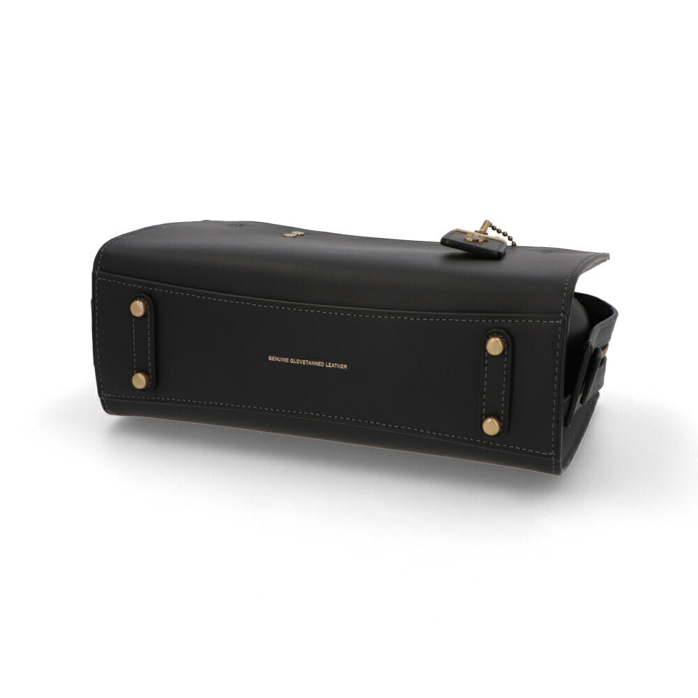 COACH ハンドバッグ ローグバッグ26 ホワイト ブラック グリーン ストラップ付 CU047