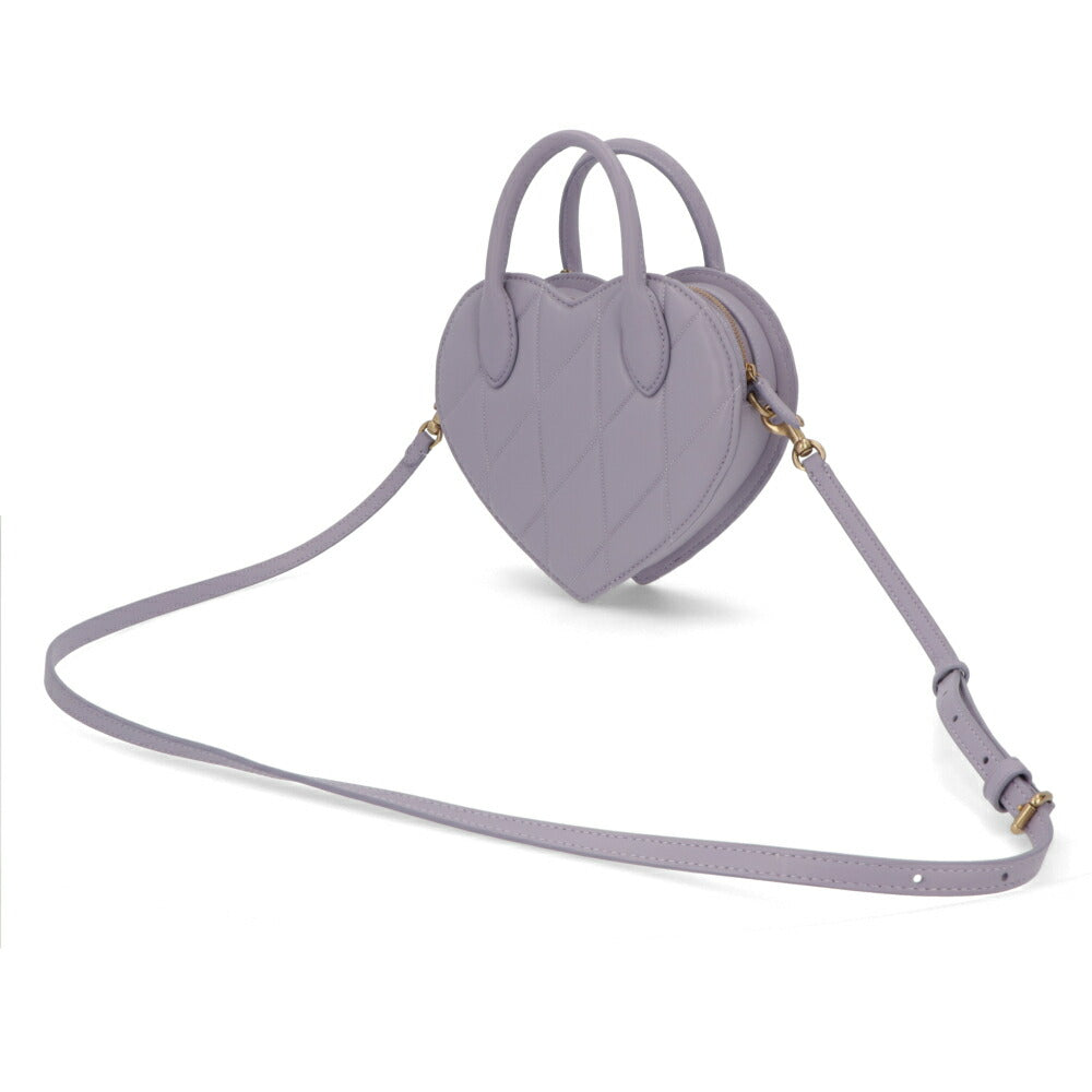 COACH ショルダーバッグ パープル ハートバッグ キルティング