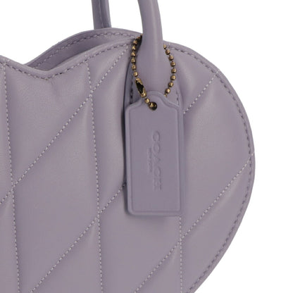 COACH ショルダーバッグ パープル ハートバッグ キルティング