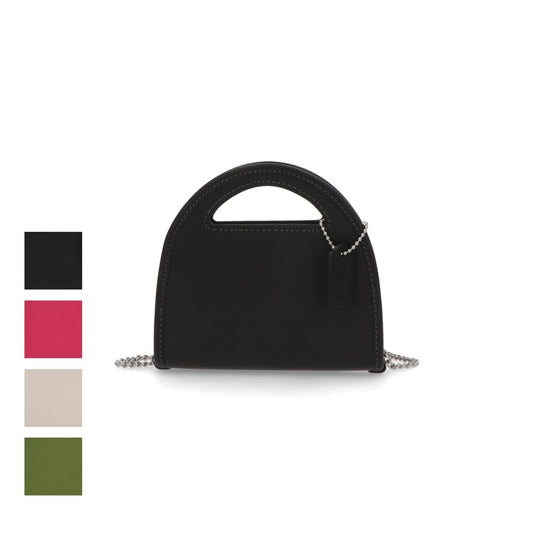 COACH 財布 グリーン ブラック ホワイト ピンク カーキ チェーン付きトップ ハンドル カードケース