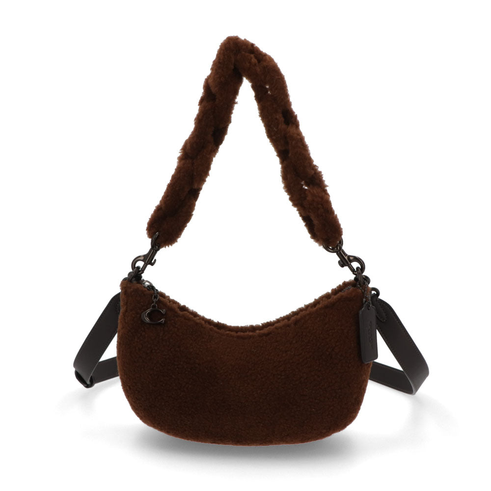 COACH ショルダーバッグ   ベージュ ブラウンミラ ショルダー ファーバッグ CN316