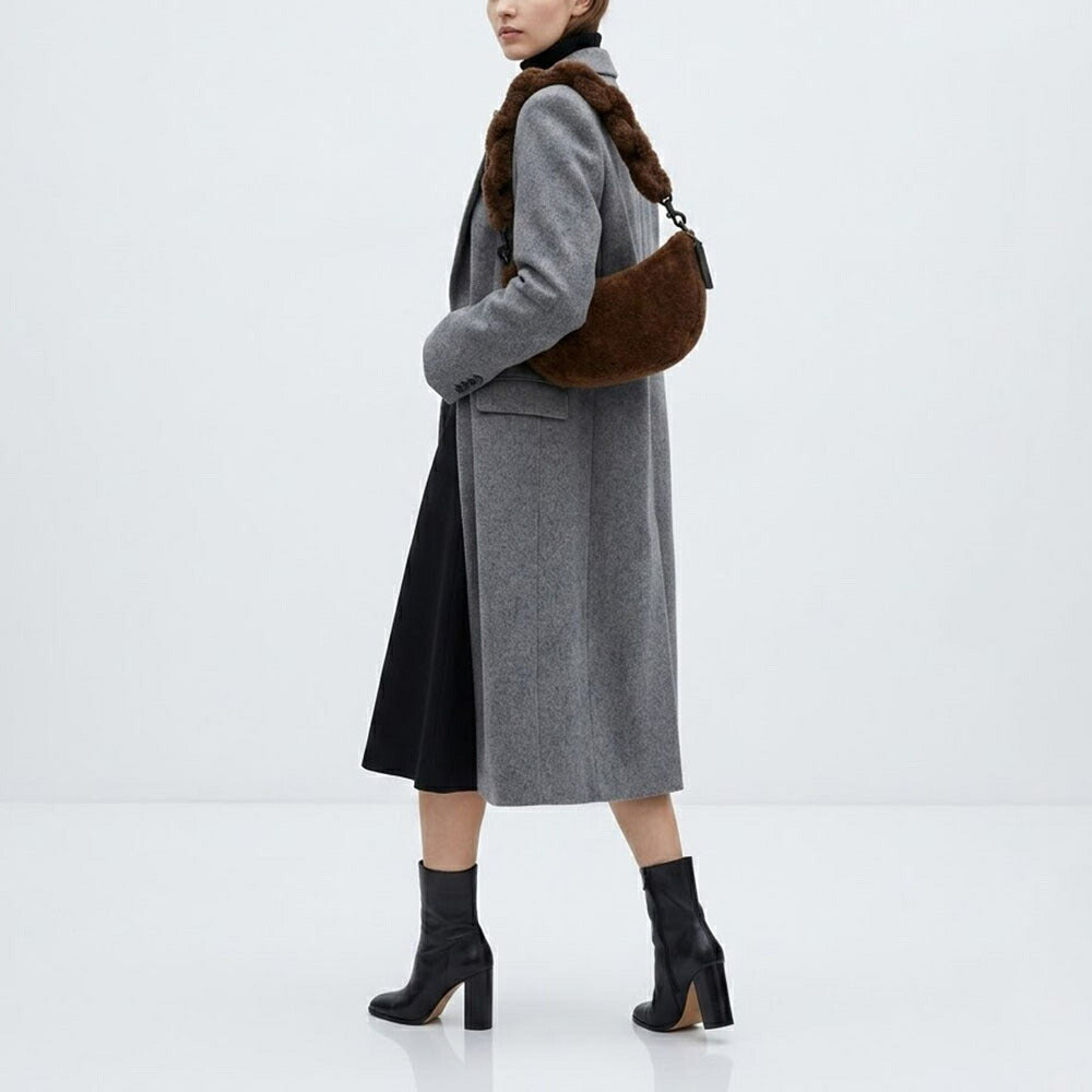 COACH ショルダーバッグ   ベージュ ブラウンミラ ショルダー ファーバッグ CN316