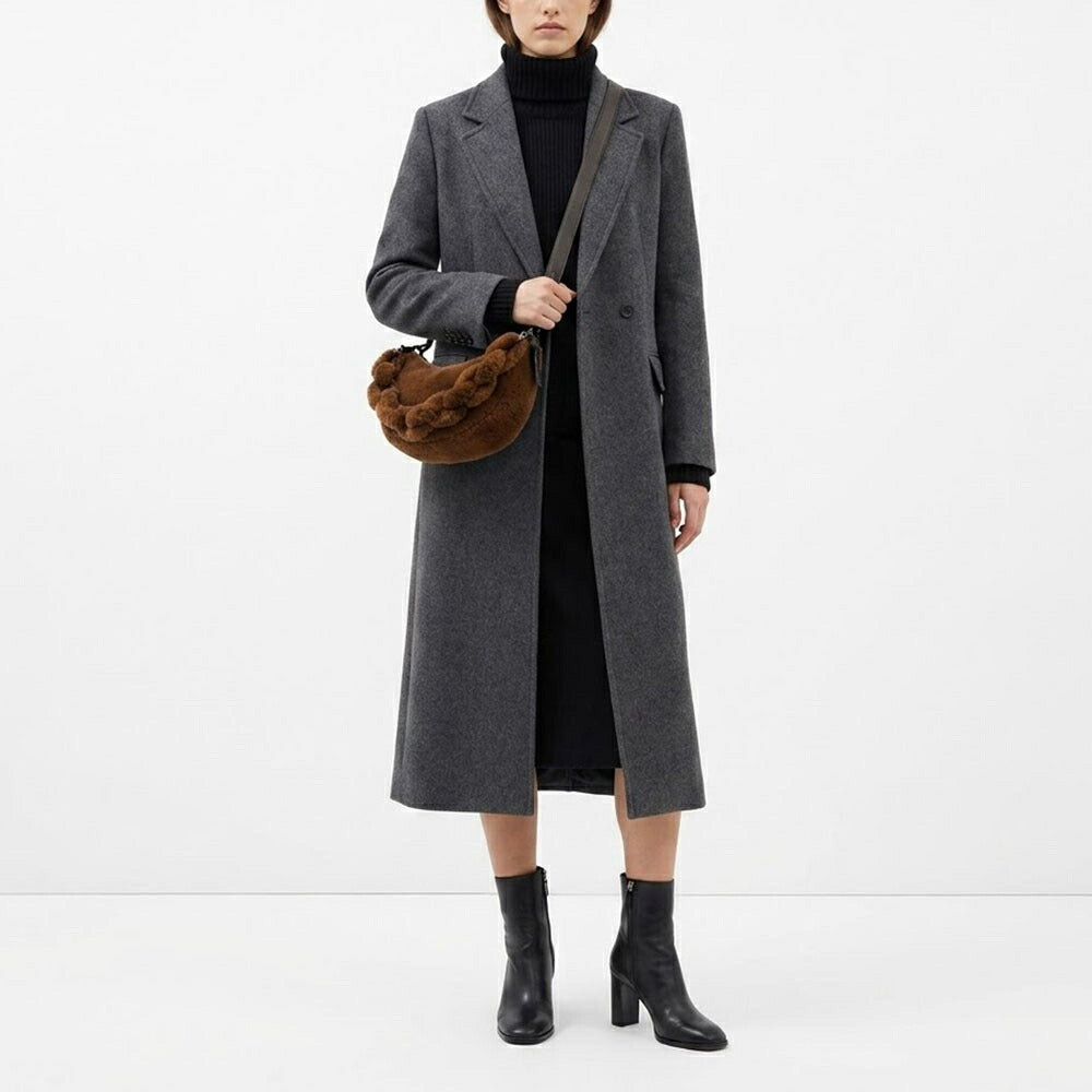 COACH ショルダーバッグ   ベージュ ブラウンミラ ショルダー ファーバッグ CN316