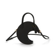 COACH ショルダーバッグ   ブラック レザー ムーン リジェネラティブ レザー ハンドバッグ CP318