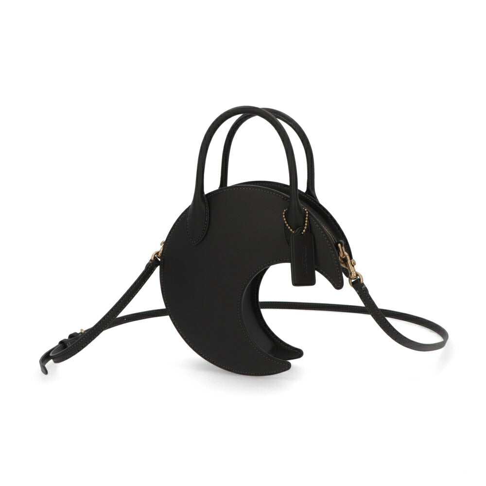 COACH ショルダーバッグ   ブラック レザー ムーン リジェネラティブ レザー ハンドバッグ CP318