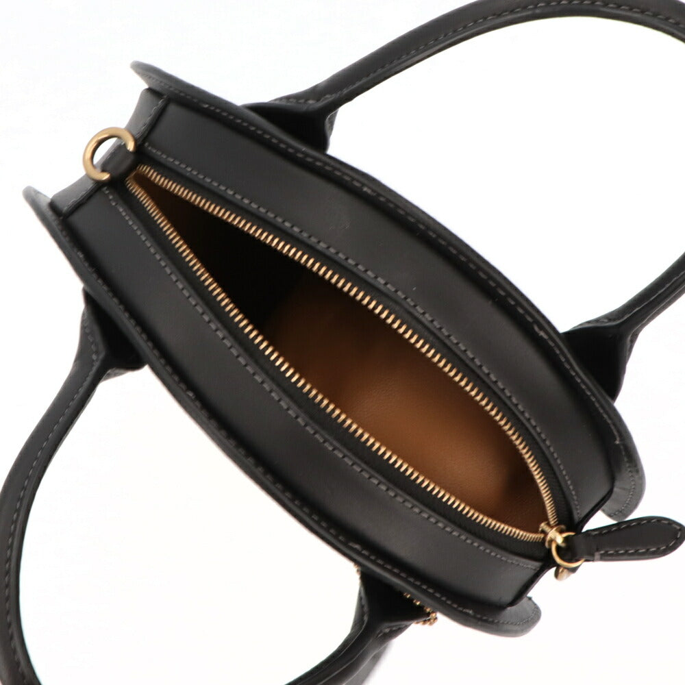 COACH ショルダーバッグ   ブラック レザー ムーン リジェネラティブ レザー ハンドバッグ CP318