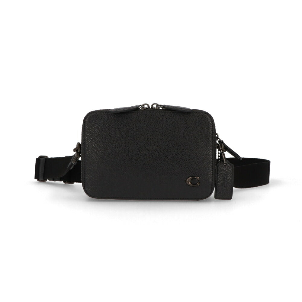 COACH ボディバッグ   ブラック レザー チャーター クロスボディ ショルダーバッグ CR782