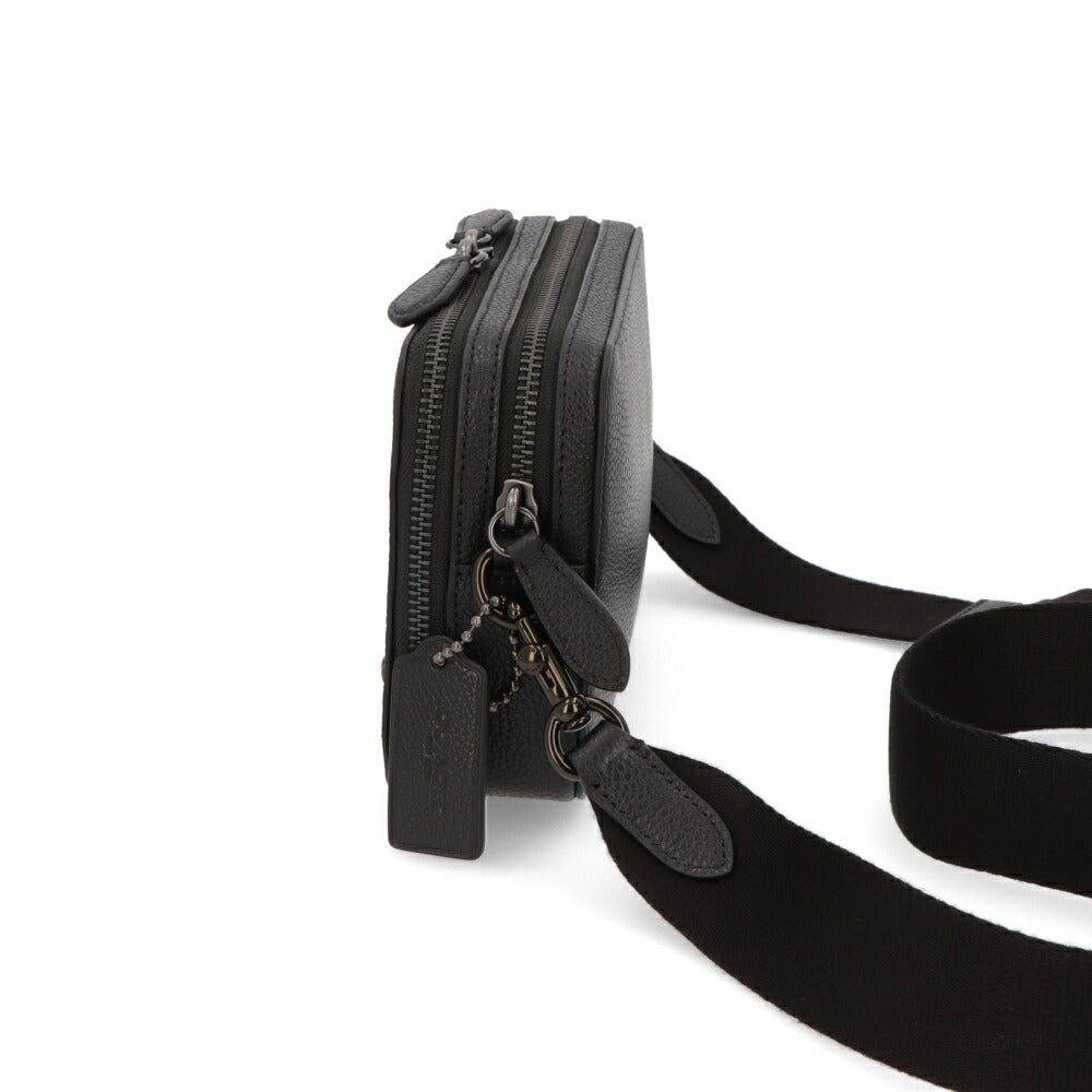 COACH ボディバッグ   ブラック レザー チャーター クロスボディ ショルダーバッグ CR782