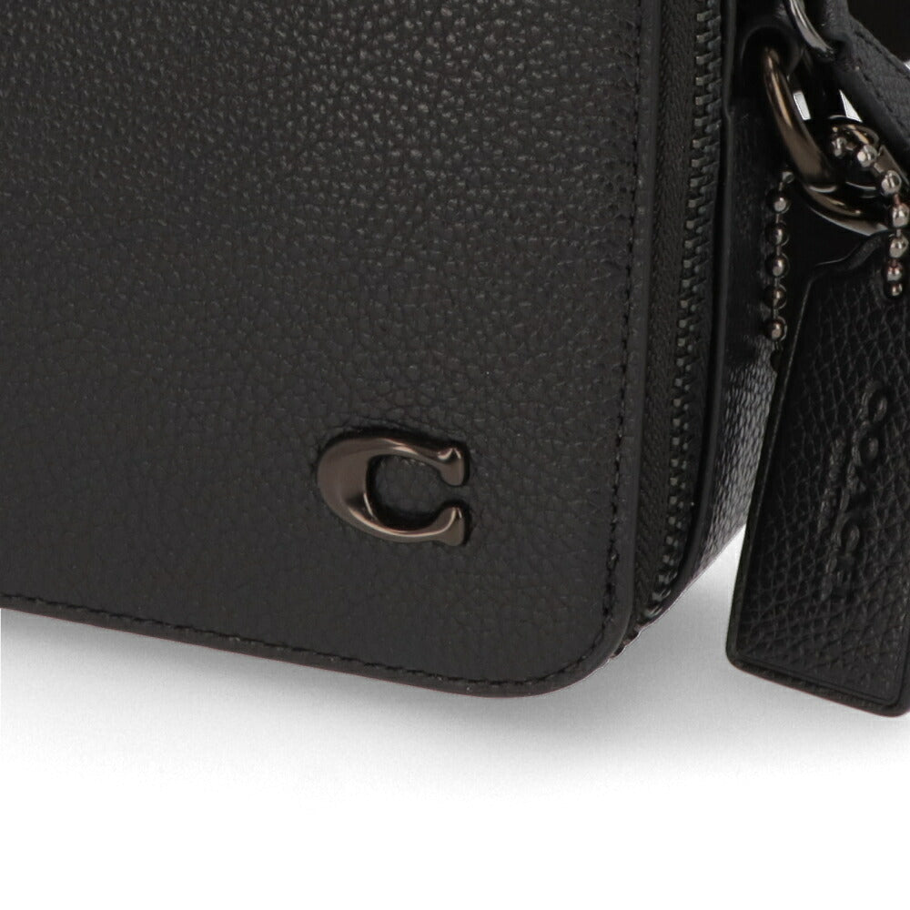 COACH ボディバッグ   ブラック レザー チャーター クロスボディ ショルダーバッグ CR782