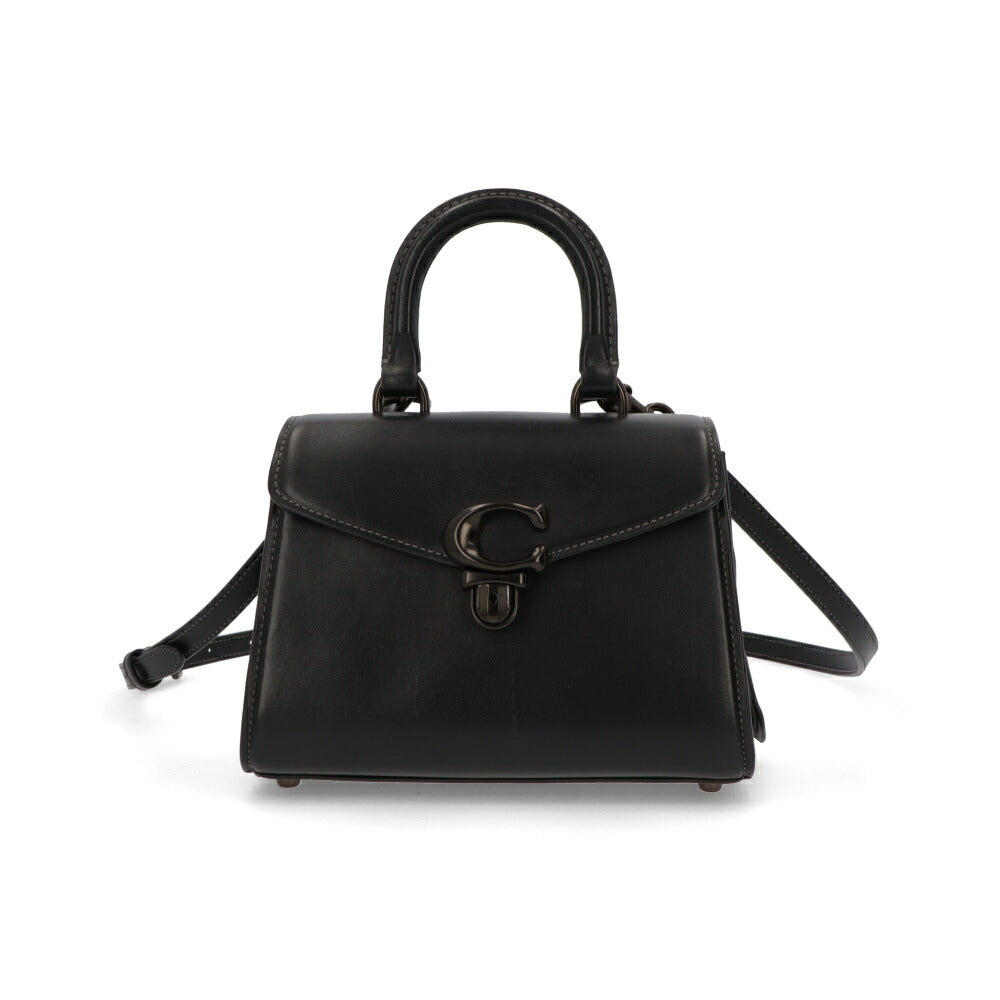 COACH ショルダーバッグ   ブラック レザー サミー ハンドバッグ クロスボディバッグ CJ812