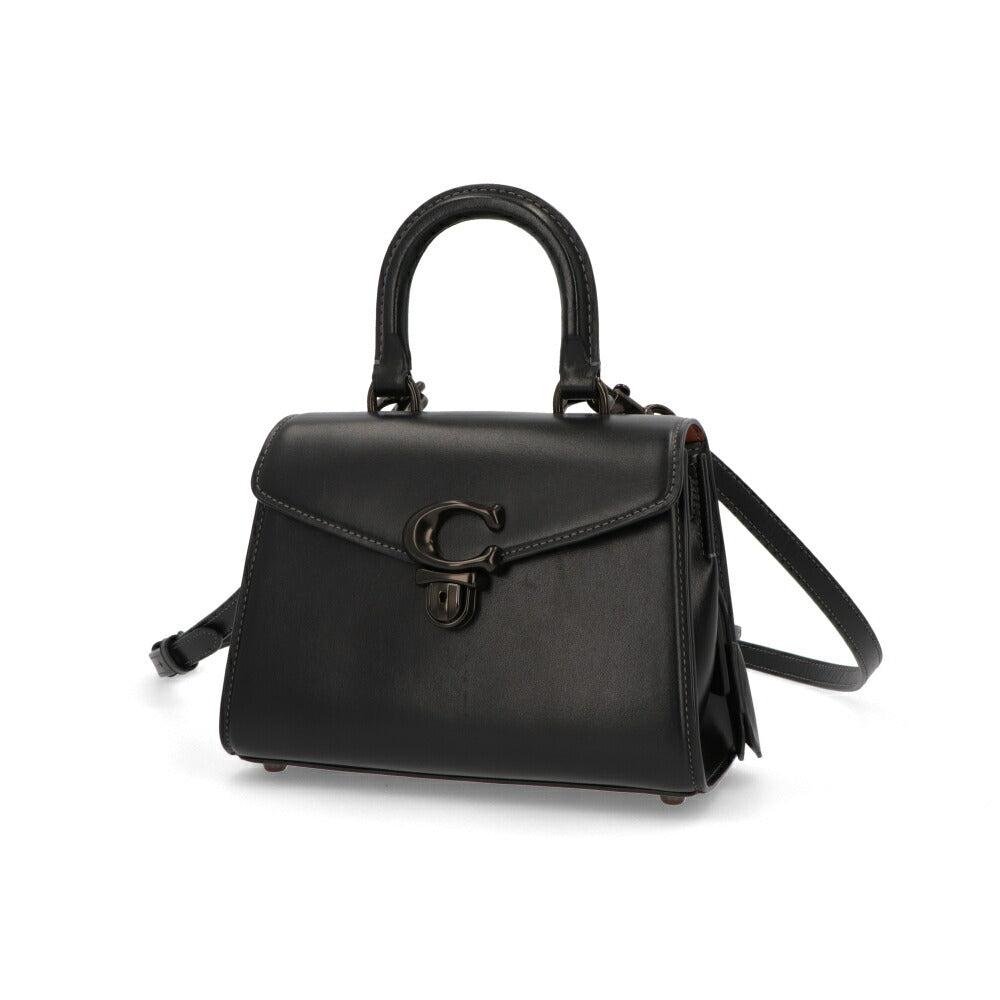 COACH ショルダーバッグ   ブラック レザー サミー ハンドバッグ クロスボディバッグ CJ812