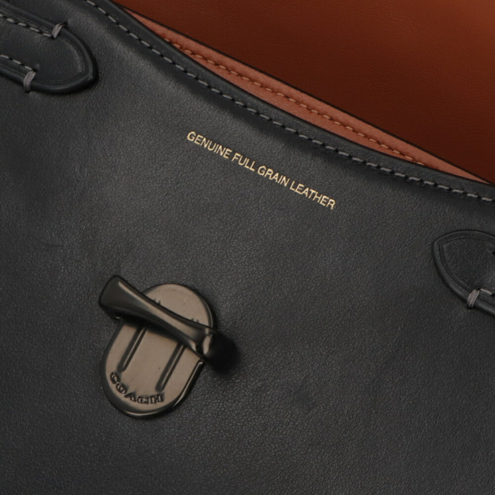 COACH ショルダーバッグ   ブラック レザー サミー ハンドバッグ クロスボディバッグ CJ812