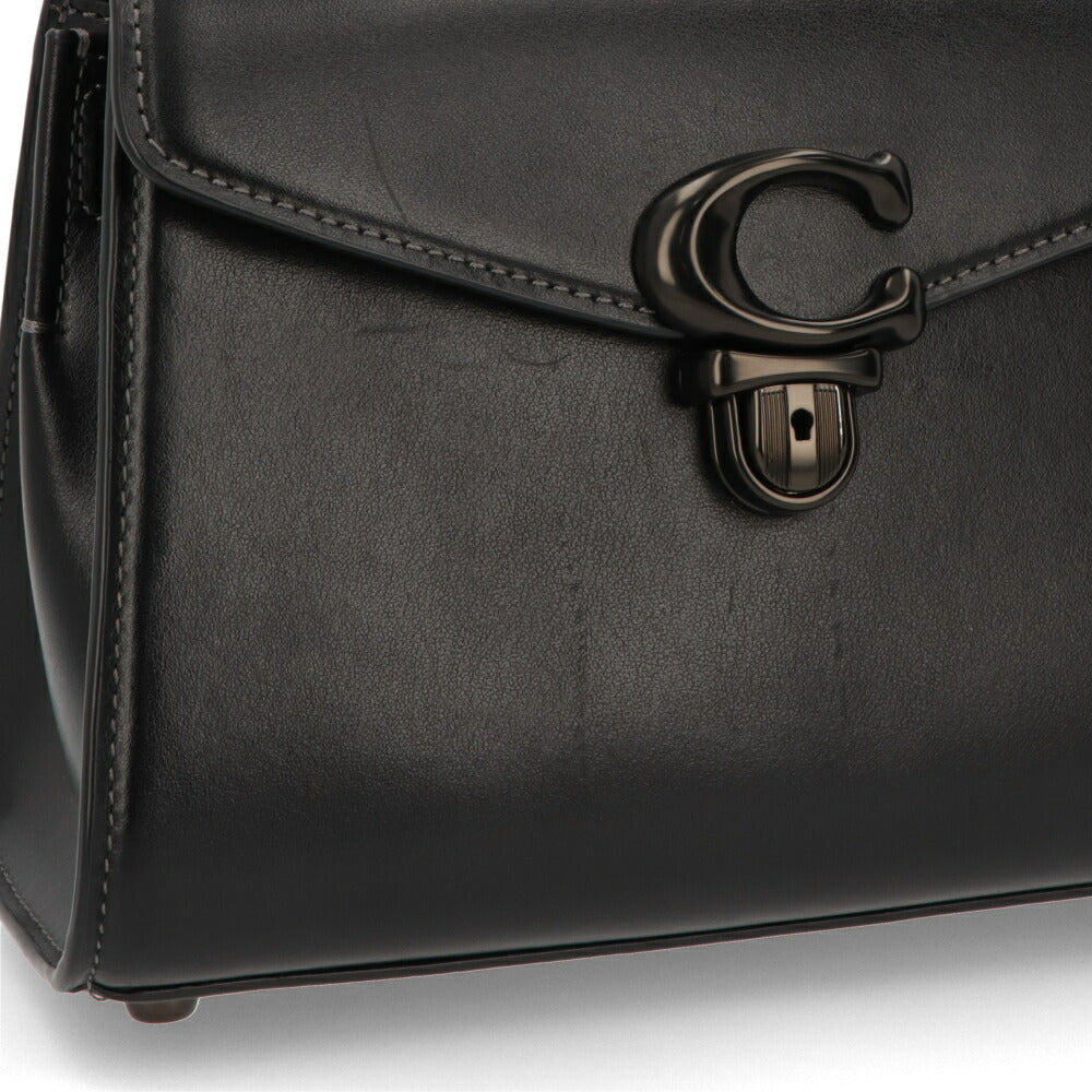 COACH ショルダーバッグ   ブラック レザー サミー ハンドバッグ クロスボディバッグ CJ812