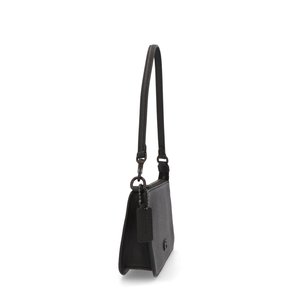 COACH ショルダーバッグ  ブラック ポーチ・シグネチャー キャンバス インテリア ミニバッグ CJ797 BLK