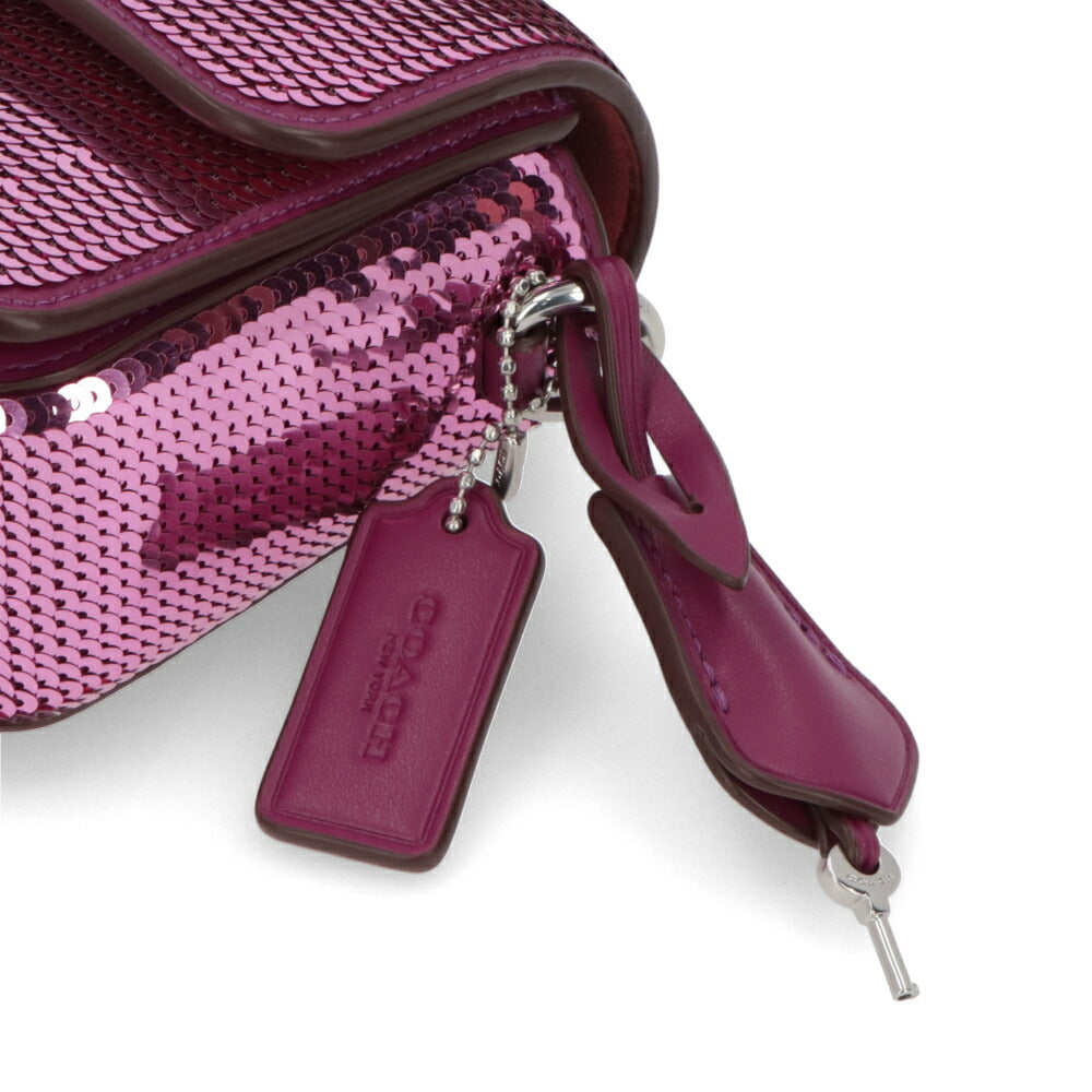 COACH ショルダーバッグ  ピンク系 カーフレザー ストゥディオ 20・シークイン スパンコール  CM428 LHOVU