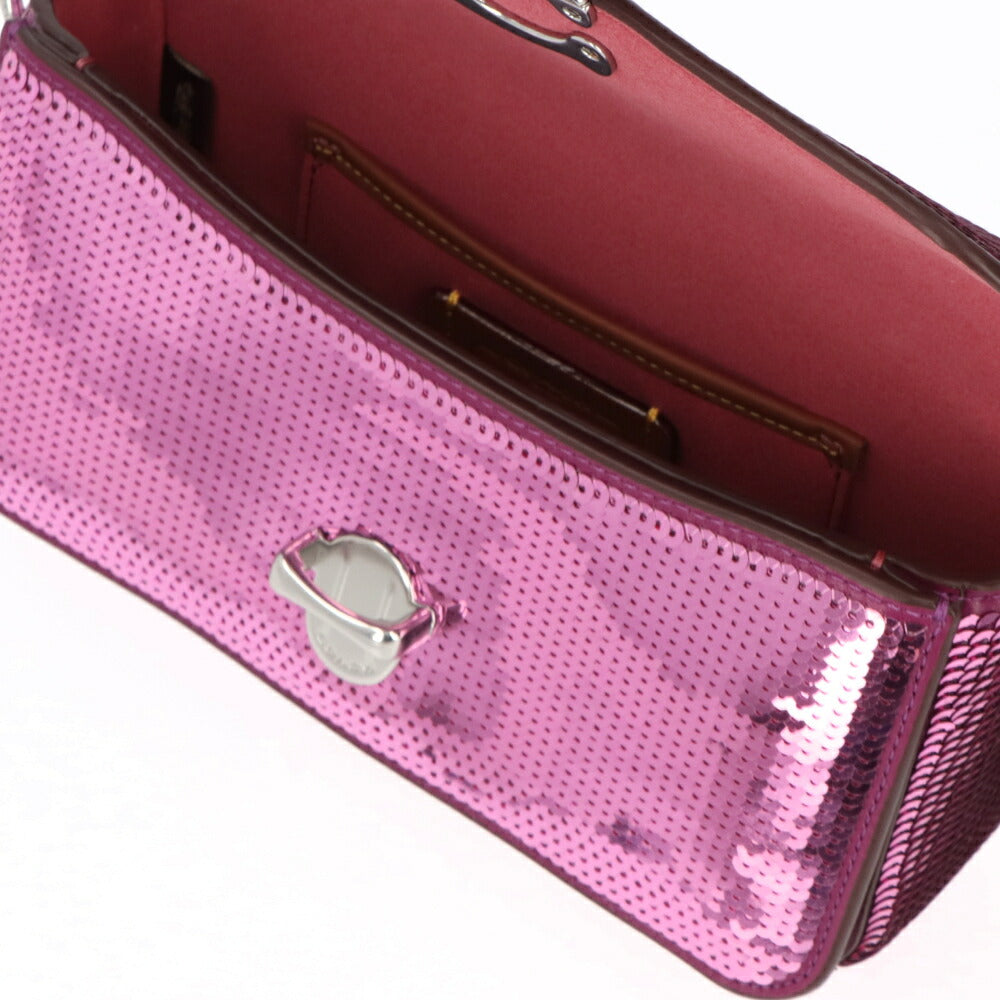 COACH ショルダーバッグ  ピンク系 カーフレザー ストゥディオ 20・シークイン スパンコール  CM428 LHOVU