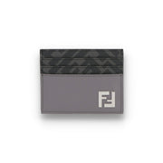 FENDI フェンディ ユニセックス 雑貨 カードケース F0GXN グレー レザー FFスクエア 7M0164 AFF2