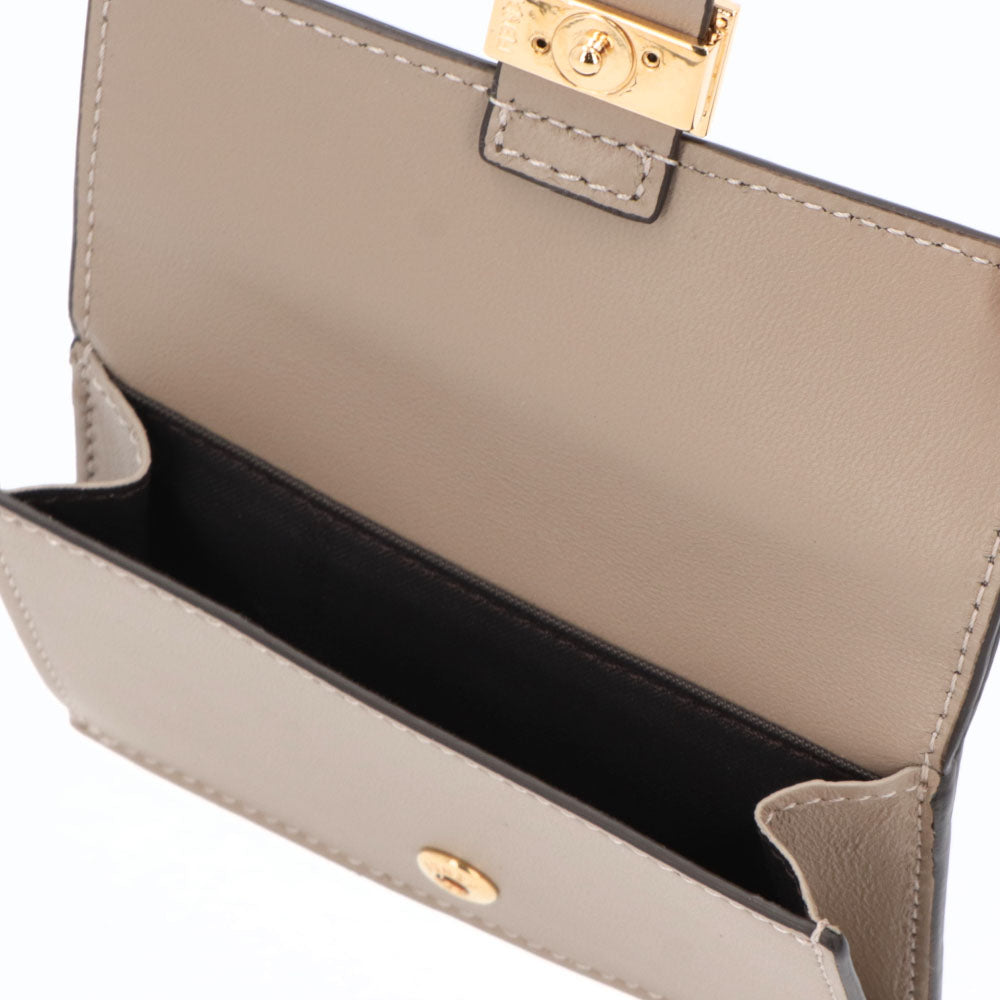 フェンディ FENDI 雑貨 カードケース レディース ベージュ系 ピンク レザー コインケース ロゴ スリム 薄型 2色 8M0423 AAJD