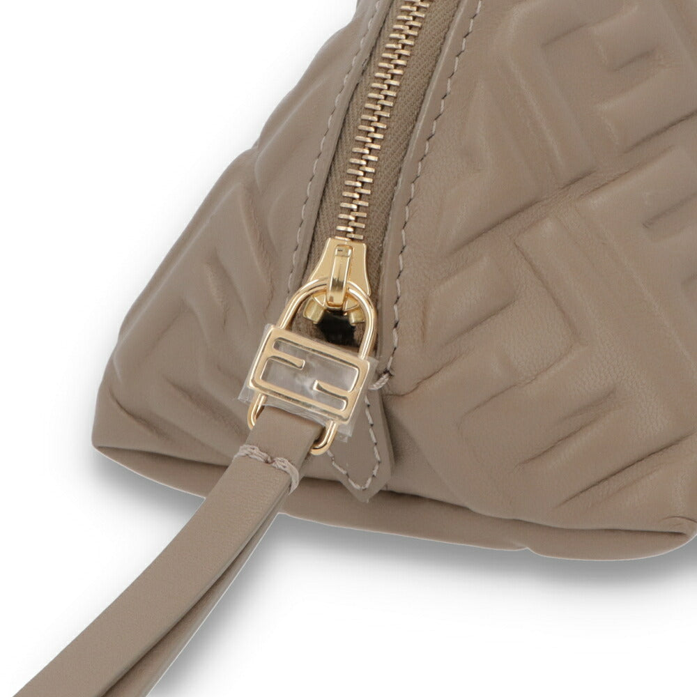 FENDI フェンディ レディース 雑貨 グレージュ ポーチ スムースナッパレザー FFモチーフ 8N0208