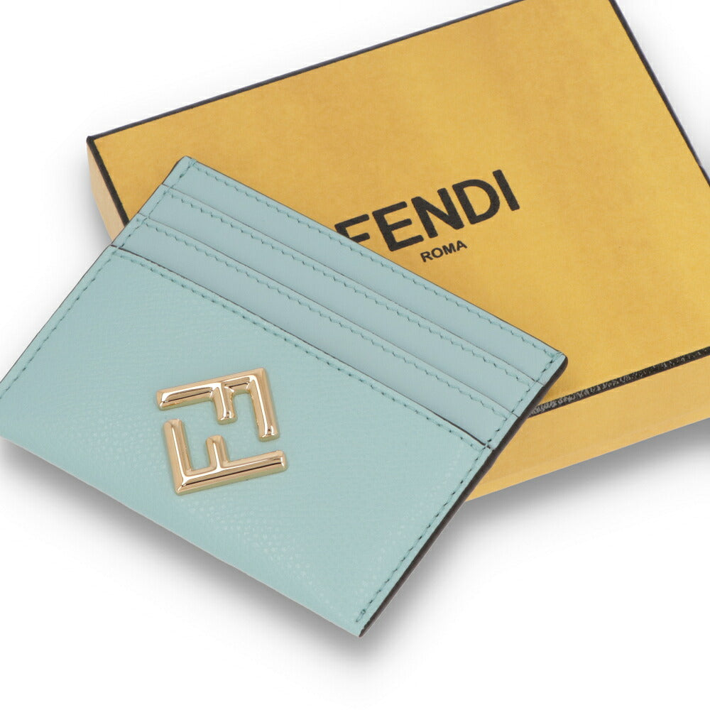 FENDI フェンディ ユニセックス 雑貨 カードケース ライトブルー レザー FFダイヤモンド 8M0445