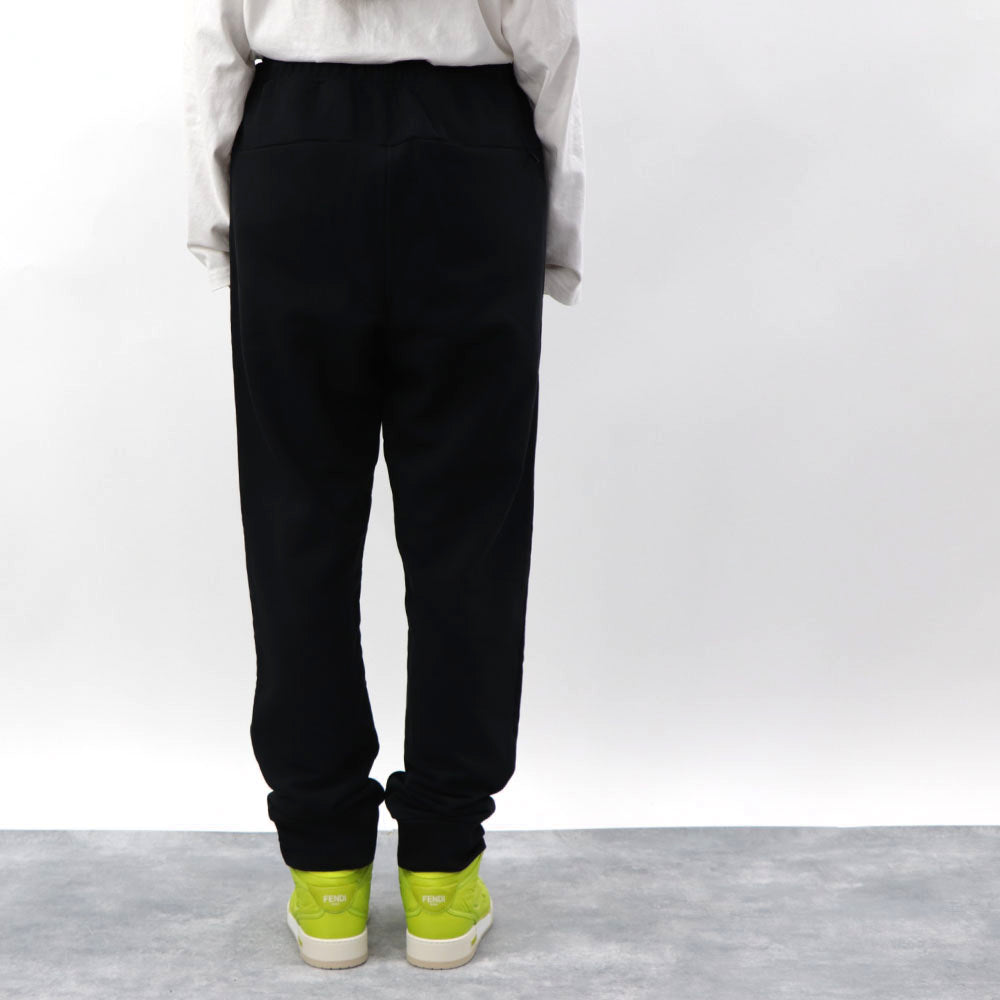 フェンディ FENDI ボトムス ロングパンツ レディース ブラック コットン ポリエステル ロゴ スウェットパンツ 刺繍