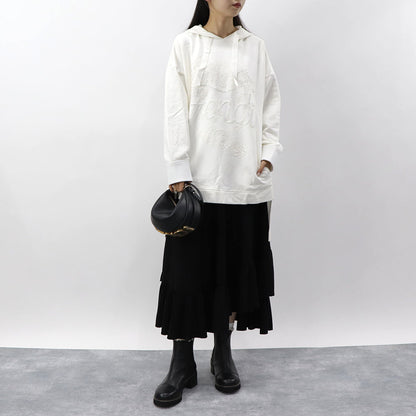 FENDI フーディ チュニックパーカー ロゴ スパンコール