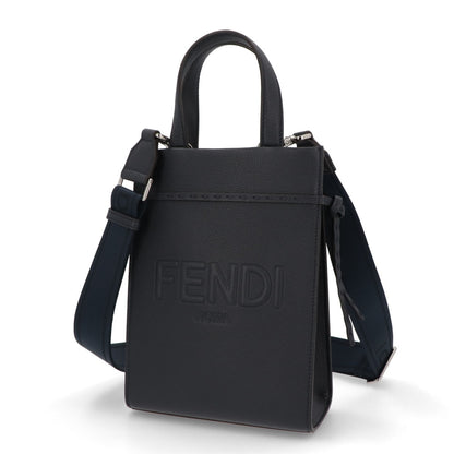 フェンディ FENDI バッグ ハンドバッグ レディース GO TO SHOPPER MINI ゴー トゥー ショッパー ミニ ネイビー レザー ショルダーバッグ 2way ロゴ 7VA584 AMAC
