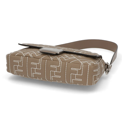 フェンディ FENDI バッグ ハンドバッグ レディース BAGUETTE バゲット グレージュ ナッパレザー ショルダーバッグ 2way FF柄 ズッカ柄 ロゴ ホワイト ステッチ 8BR600 ANX4