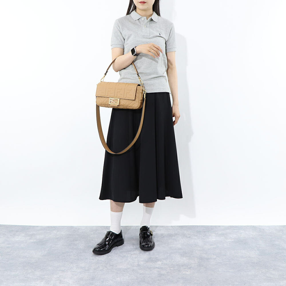 フェンディ FENDI バッグ ハンドバッグ レディース BAGUETTE バゲット ブラック ベージュ ナッパレザー ショルダーバッグ 2way FF柄 ズッカ柄 ロゴ 8BR600 A72V
