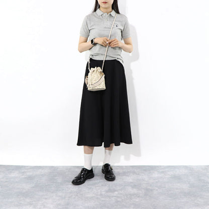 フェンディ FENDI バッグ ハンドバッグ レディース MINI MON TRESOR ミニ モン トレゾール アイボリー カーフレザー ショルダーバッグ 2way FFロゴ ズッカ柄 巾着 8BS010 A659