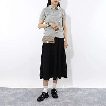 フェンディ FENDI 財布 長財布 レディース ベージュ ピンク レザー ロゴ チェーンショルダー ショルダーウォレット 二つ折り長財布 8M0365 AAJD