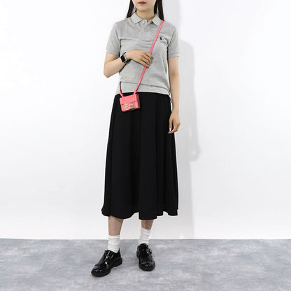 フェンディ FENDI バッグ ショルダーバッグ レディース ピンク レザー 財布 ウォレット ウォレットショルダー ロゴ ミニ財布 ゴールド金具 8M0482 AHM0