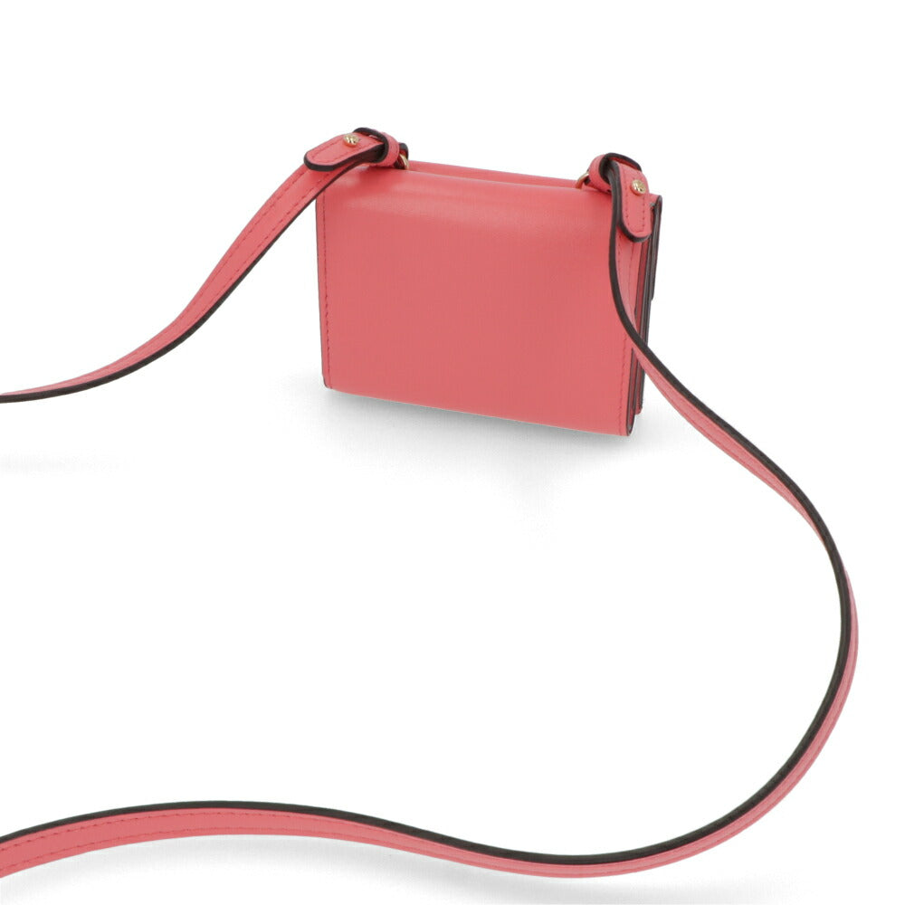 フェンディ FENDI バッグ ショルダーバッグ レディース ピンク レザー 財布 ウォレット ウォレットショルダー ロゴ ミニ財布 ゴールド金具 8M0482 AHM0