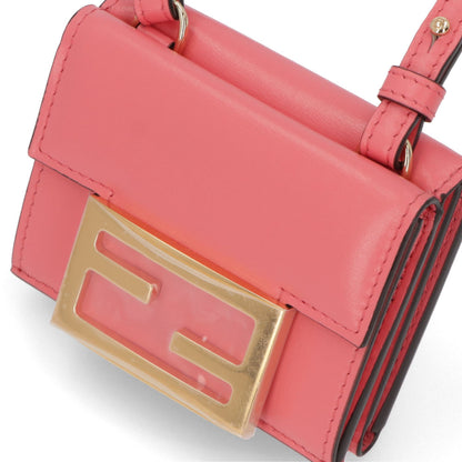 フェンディ FENDI バッグ ショルダーバッグ レディース ピンク レザー 財布 ウォレット ウォレットショルダー ロゴ ミニ財布 ゴールド金具 8M0482 AHM0