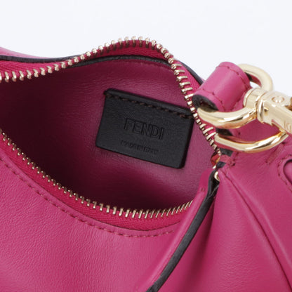 フェンディ FENDI バッグ ハンドバッグ レディース Nano Fendigraphy charm bag ピンク カーフレザー ロゴ ゴールド金具 ミニバッグ 7AS089 AKKT