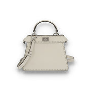 FENDI フェンディ レディース バッグ ショルダーバッグ PEEKABOO ISeeU PETITE ホワイト ナッパレザー ハンドバッグ 8BN335