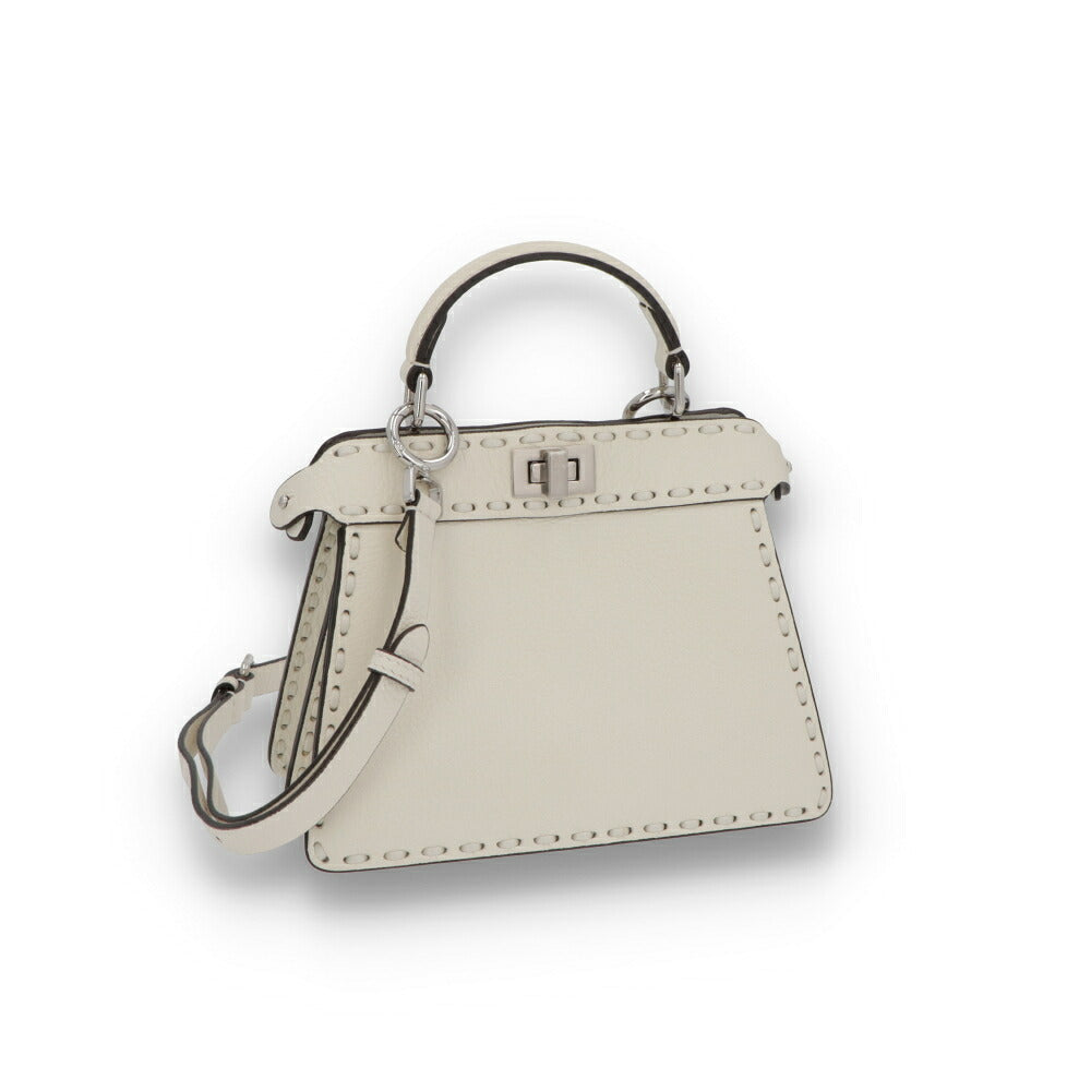FENDI フェンディ レディース バッグ ショルダーバッグ PEEKABOO ISeeU PETITE ホワイト ナッパレザー ハンドバッグ 8BN335