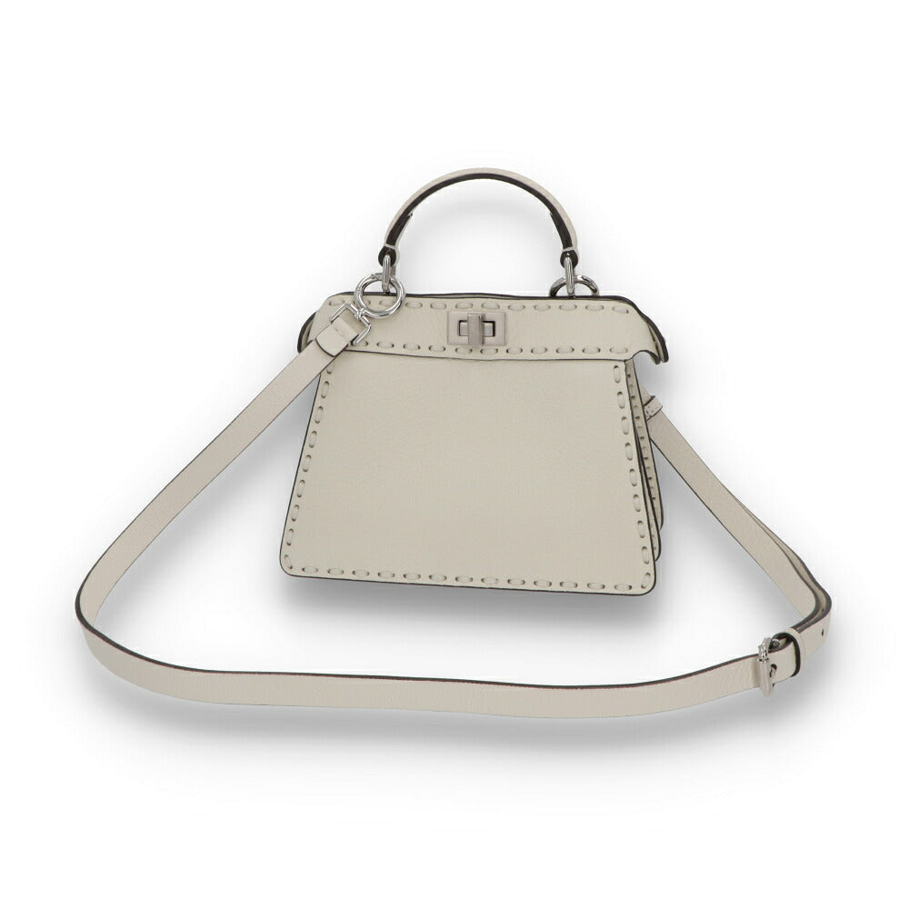 FENDI フェンディ レディース バッグ ショルダーバッグ PEEKABOO ISeeU PETITE ホワイト ナッパレザー ハンドバッグ 8BN335