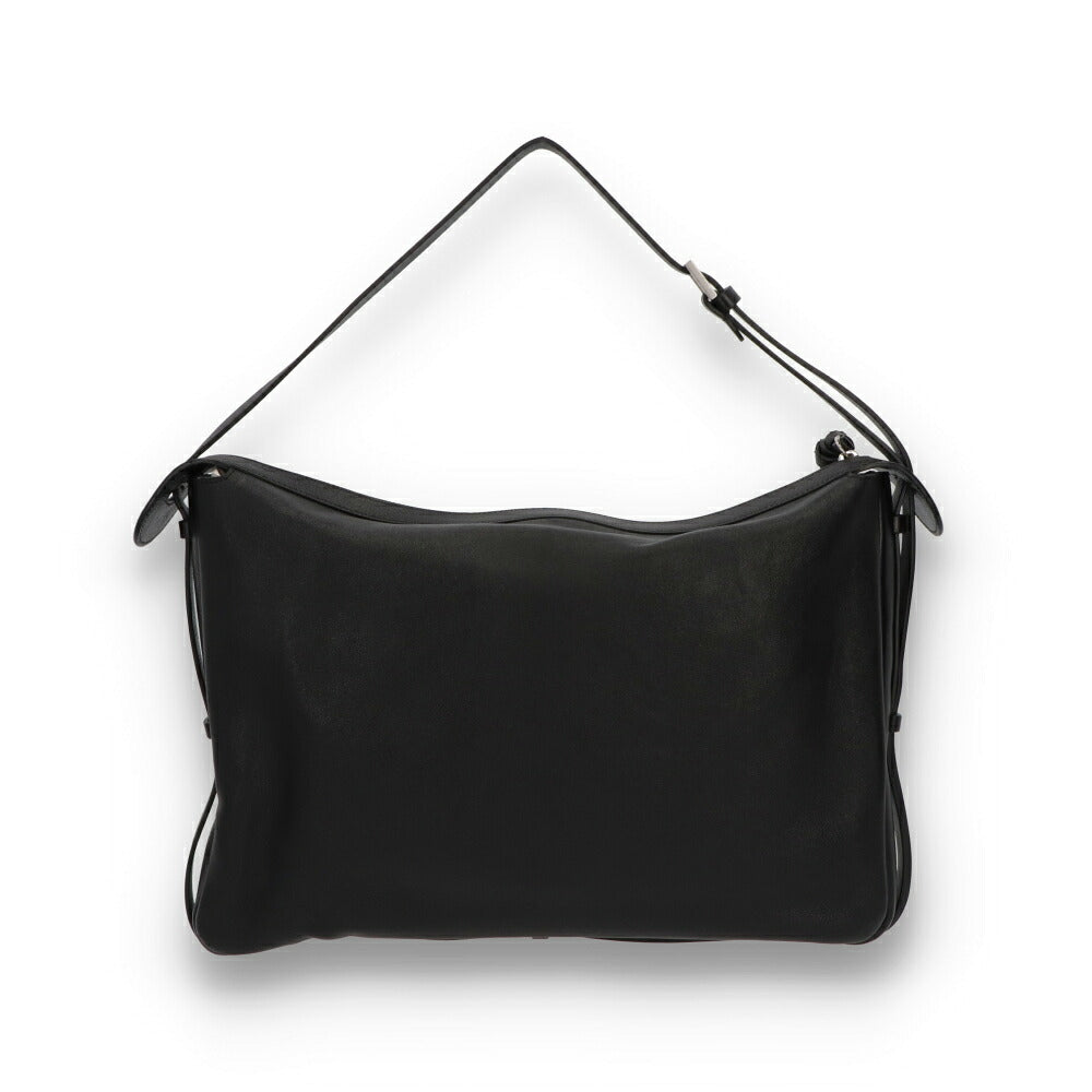 FENDI フェンディ ユニセックス バッグ ショルダーバッグ シンプリー フェンディ ブラック カーフレザー ラージ 大容量 8BR831
