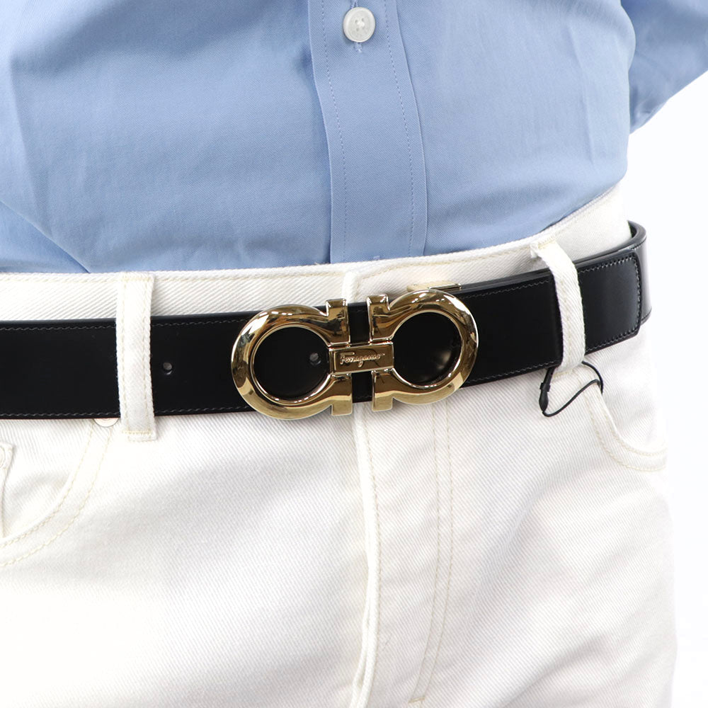 FERRAGAMO リバーシブルベルト ダブル ガンチーニ