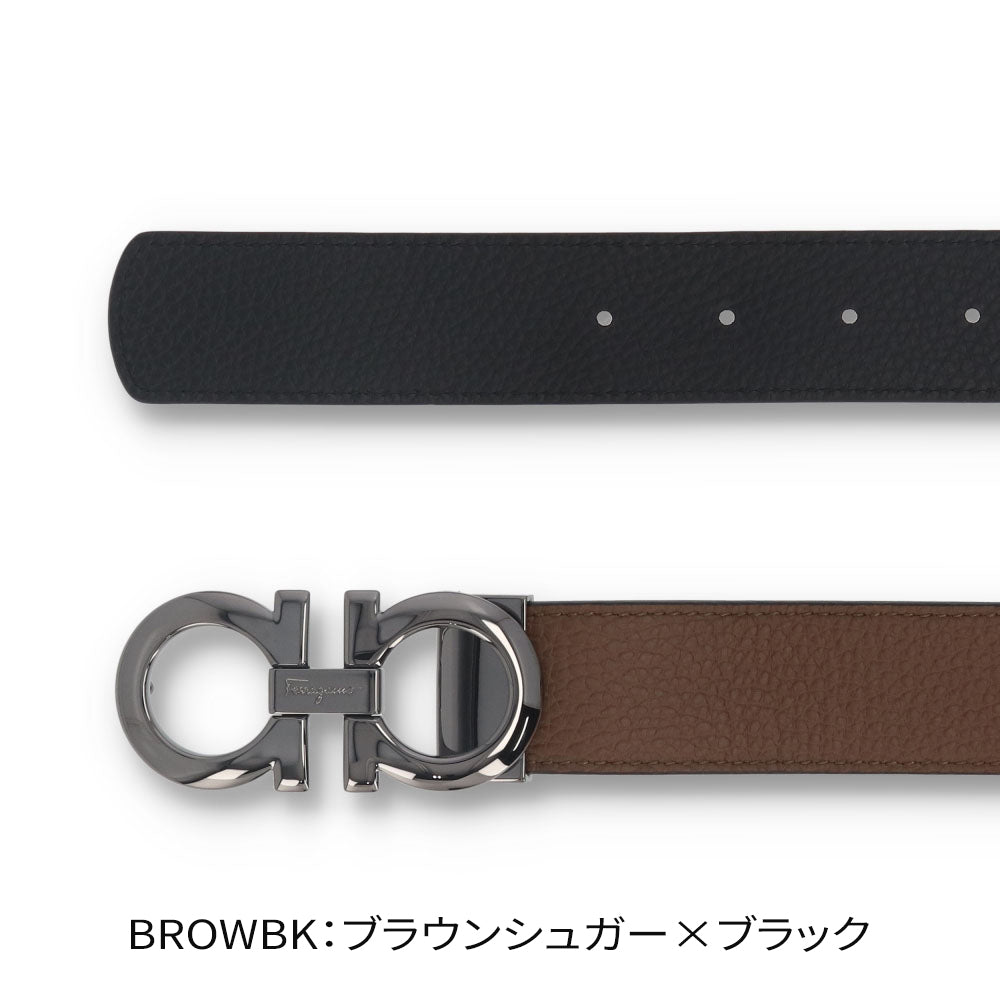 FERRAGAMO リバーシブルベルト ダブル ガンチーニ