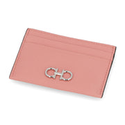 FERRAGAMO カードケース ピンク ガンチーニ レザー 220007 0758531