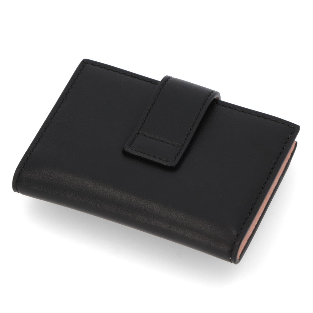 FERRAGAMO カードケース ブラック カーフレザー 財布 金具 220552 0770880