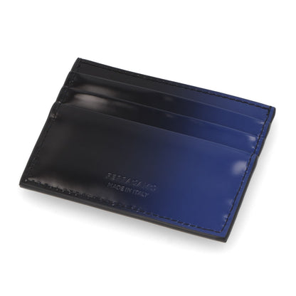 FERRAGAMO カードケース ブラック×ブルー グラデーション ロゴ 661201 0764071