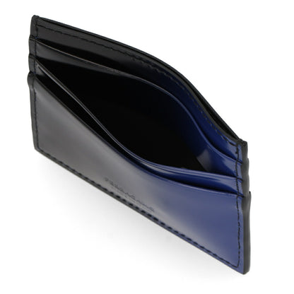 FERRAGAMO カードケース ブラック×ブルー グラデーション ロゴ 661201 0764071