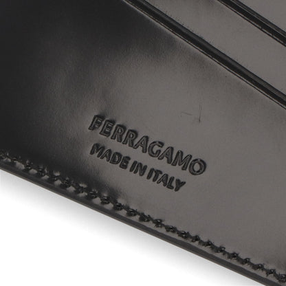 FERRAGAMO カードケース ブラック カーフレザー 3Dロゴ スリム 661204 0764207