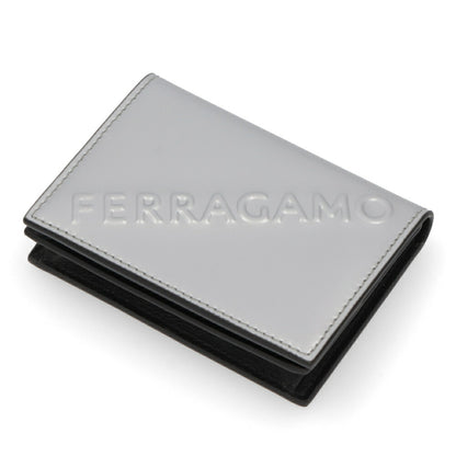 FERRAGAMO カードケース シルバー ロゴ 661211 0764218