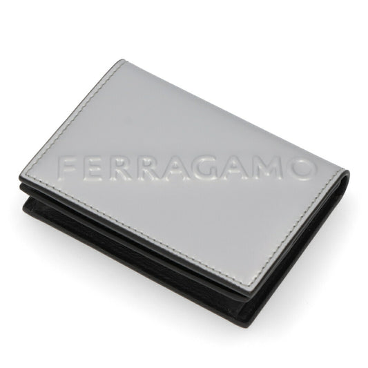 FERRAGAMO カードケース シルバー ロゴ 661211 0764218